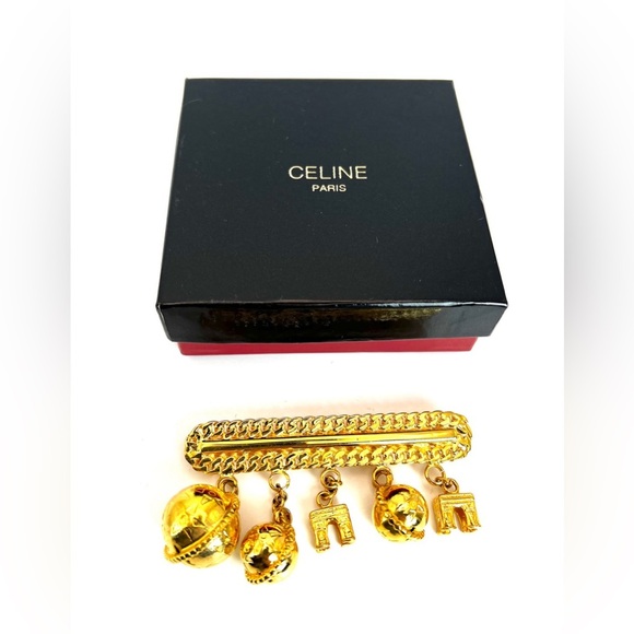 Celine Paris Gold Tone Brooch Arc de Triomphe - Picture 10 of 10